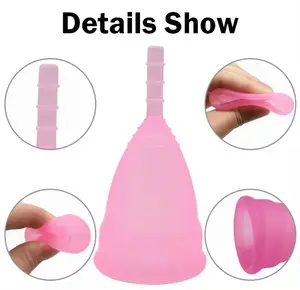 Copas menstruales reutilizables de silicona de grado médico para los períodos de las mujeres