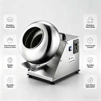 Machine de revêtement automatique électrique commerciale pour chocolat, amandes et noix, grande capacité 300 mm, cuve de sucre pour bonbons et snacks