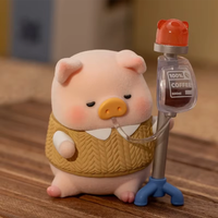Boîte Mystère TOYZERO PLUS Lulu la Cochonnette – Coffret de 8 Figurines Surprise Série Bureau – Figurine d'Action en PVC Cochon Mignon – Jouet de Collection Original