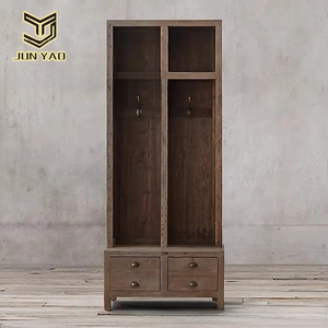 American Rh Original Retro <span class=keywords><strong>Armoire</strong></span> en bois massif de chêne Simple Design moderne Entièrement meublé Maison Salon Pliable - Product Image 5