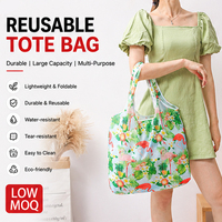 Sac de courses pliable léger personnalisé, sac à main compact réutilisable, sac d'épicerie durable avec pochette individuelle OEM ODM