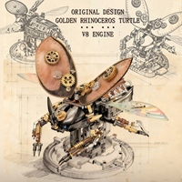 Dynastes Hercules Beetle Bricks, ensemble de construction mécanique de moteur V8 alimenté par un moteur électrique