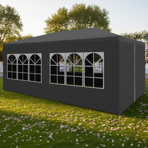 Carpa para Fiestas y Bodas Color Antracita, 9.8'x19.7', Apertura Rápida, Estructura de Aluminio, Tela de Poliéster, Uso en Exteriores de Verano - Product Image 2