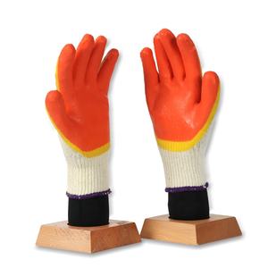 Doublure en coton blanc à revêtement lisse en <span class=keywords><strong>latex</strong></span> <span class=keywords><strong>orange</strong></span> de meilleure qualité de calibre 10 Gants de travail de sécurité Gants trempés en caoutchouc à double paume en <span class=keywords><strong>latex</strong></span> - Product Image 3