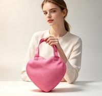Sac fourre-tout en toile en forme de cœur pour femme, sac à main tendance, logo personnalisé, sac de shopping en toile de coton écologique, vente en gros