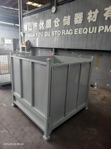 Cages à linge en treillis métallique de sécurité complète Boîte de rangement en métal standard Gerbeur Grue à palettes à usage intensif - Product Image 3
