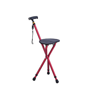 Aluminum Alloy <b>Walking</b> <b>Stick</b> Stool With Seat Collapsible For Hiking And Elderly Use - Product Image 1