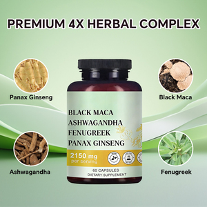 Cápsulas Herbais Masculinas VitaHall, Vendas Quentes, BLACK MACA+ASHWAGANDHA+FENUGREEK+PANAX GINSENG, Cápsula 4 em 1 para Potência Masculina - Product Image 6