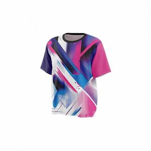 T-shirts de sport vierges pour hommes en sublimation 100 % polyester, personnalisables, haute qualité, maille respirante, manches courtes, écologiques, séchage rapide - Product Image 4