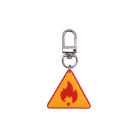 Porte-clés en PVC souple motif pompier de dessin animé, tendance, non toxique, pendentif de sac, cadeau, accessoires de bijoux DIY, transfrontalier