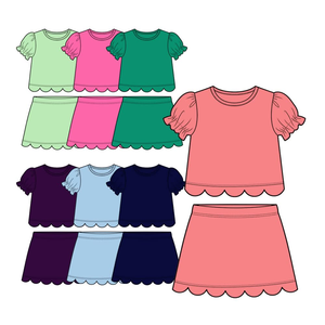 Vestido de Verano para Bebé Niña, Modelo GSD3930, Color Rosa Intenso, Estampado, Manga Corta, Largo hasta la Rodilla, Transpirable, Venta al Por Mayor - Product Image 1