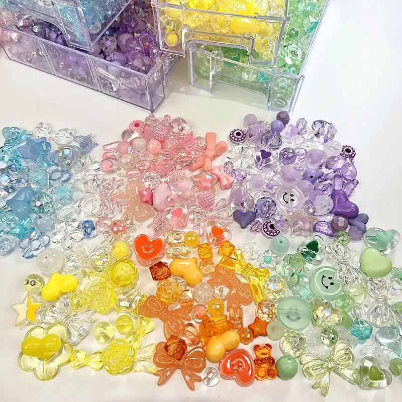 Colorful Diy Jewelry Accessories Acrylic Bracelet Charm Beads For Jewelry Making Acrylic Beads