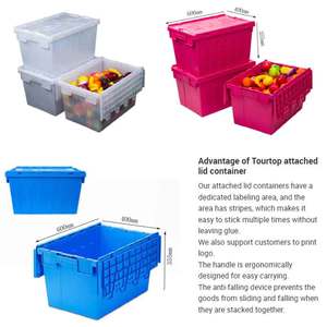 Wholesale Heavy Duty Stackable Plastic Tote <strong>Moving</strong> <strong>Crate</strong> Nesting Plastic Turnover Vegetable <strong>Crates</strong> - Product Image 5