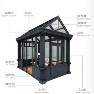 Véranda moderne en aluminium avec toit en verre trempé pour hôtel, jardin d'hiver, abri extérieur - Product Image 6