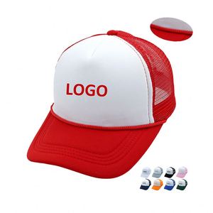 Gorras Trucker de Malla con Visera Curva al por Mayor, Gorra Trucker de Espuma de 5 Paneles con Logotipo Bordado Personalizado y Cuerda - Product Image 1