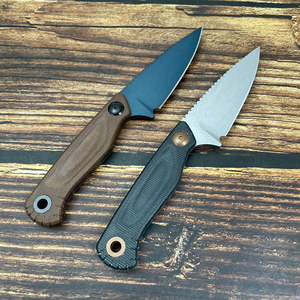 Outdoor Camping DIY Industrial HK Model SS207 Flax Handle CPM MagnaCut Spear Point <b>Flat</b> Edge 19cm Multi-Purpose Folding Knife - Product Image 6