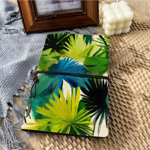 Pages remplaçables de cahier vintage A6 faites à la main, excellent cadeau pour les professionnels d'entreprise avec des feuilles de palmier dans divers <span class=keywords><strong>col</strong></span> - Product Image 2