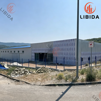 Almacén de Estructura de Acero Prefabricado Real Project, Resistente al Viento, Nieve y Terremotos, Taller Industrial
