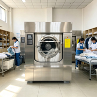 Laveuse-essoreuse commerciale robuste en acier inoxydable pour le nettoyage du linge et des uniformes