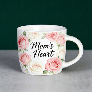 Taza de Cerámica Personalizada para el Día de la Madre con Diseño Floral - Taza de Café Blanca de 11 oz con Diseño de Girasol, Tulipán y Rosa, Regalo Personalizado para Mamá - Product Image 5