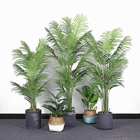 Plantes artificielles en pot, plante artificielle de palmier, fausse plante de palme de fougère, plante de palmier de Kwai