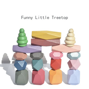Puzzle en bois <span class=keywords><strong>Montessori</strong></span> arc-en-ciel à empiler Jouets éducatifs pour classer et empiler pour les jeunes enfants - Product Image 5