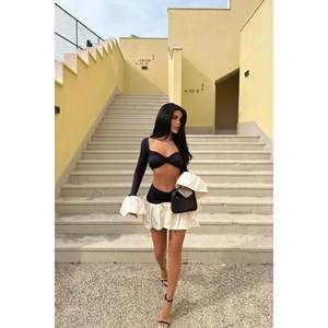 <b>Black</b> <b>Sparkly</b> Two-Piece Set Above Knee Club-Style Skirt and <b>Top</b> Formal Nightclub Outfits - Product Image 3