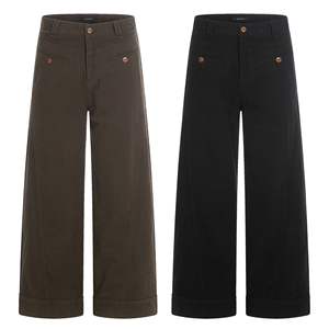 Overol de Mezclilla Estilo Americano Retro Color Café Oscuro 11KN para <span class=keywords><strong>Hombre</strong></span> y Mujer, Pantalones Casuales de Pierna Ancha, Corte Recto, Tiro Medio - Product Image 5