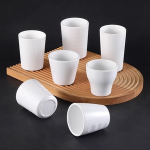 Tasses blanches en mélamine, tasses pour fondue, tasses à boisson imitation porcelaine, tasses en plastique anti-éclatement, hôtel et restaurant - Product Image 3
