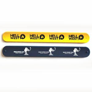 สายรัดข้อมือซิลิโคนสำหรับเด็กสายรัดข้อมือซิลิโคนแบบสแนปสำหรับนักเรียนโรงเรียนสร้อยข้อมือไม้บรรทัดตบ - Product Image 4