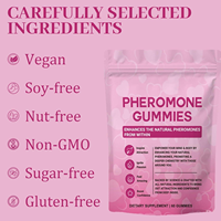 Gummies aux phéromones très vendues, 60 unités, saveur baies mélangées, complément alimentaire naturel à base de plantes pour hommes et femmes, favorise la confiance