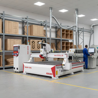 Router CNC para Madera de 9KW ATC Directo de Fábrica, 2100x3000mm, Cambiador de Herramientas Lineal, Mesa de Vacío, Servo Syntec, Alta Precisión, CE