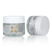 Pot en verre pour crème corporelle de haute qualité, beurre pour soins de la peau, vente en gros d'usine, pot cosmétique vide, volume 10 ml, 20 ml, 30 ml, 50 ml, 100 ml