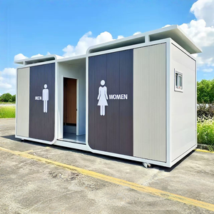 Toilettes publiques portables écologiques en plastique modernes avec douche intégrée pour utilisation en extérieur dans les parcs - Product Image 2