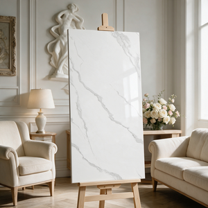 750x1500mm High End White Marble Calacatta White Marble Porcelain <strong>Tiles</strong> Natural Marble Interior Floor Stone Look <strong>Tiles</strong> - Product Image 2
