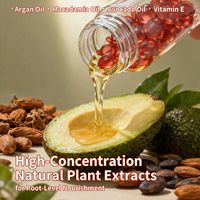 Sérum capillaire biologique personnalisé anti-frisottis Huiles d'argan, de macadamia et d'avocat Marque privée Traitement réparateur naturel Huile capillaire aux acides aminés