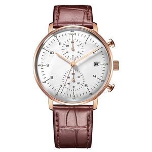 Orologio meccanico in acciaio inossidabile da uomo di lusso con cinturino in pelle subacqueo e bussola con Display a quadrante con puntatore giornaliero - Product Image 3