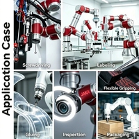 Robot collaboratif JAKA Zu12, charge utile de 12 kg, portée de 1327 mm, 6 axes, cobot avec moteur et boîte de vitesses 100-240 VAC pour la palettisation et l'emballage