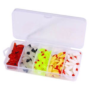 Lot de 100 leurres souples artificiels en silicone de 2,4 cm et 0,4 g pour la pêche au bar et à la truite, vente en gros - Product Image 1