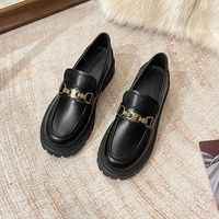 Mocassins à Talons pour Femme, Nouvelles Collections 2025, Mode Printemps-Automne, Chaussures Richelieu en Cuir PU