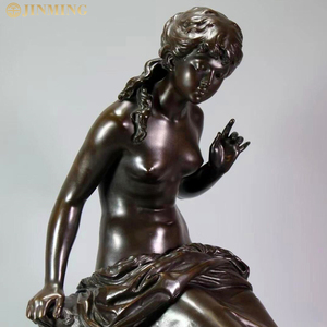 منحوتة كيوبيد مصبوبة من النحاس ، منحوتة كيوبيد ، منحوتة يونانية عتيقة ، منحوتة على الشكل الأوروبي - Product Image 1