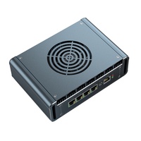 Routeur pare-feu In-tel N150 de 12e génération en aluminium avec ventilateur 4x I226 2.5G LAN N6210 N5105 J6412 PfSense PVE Mini PC pare-feu informatique