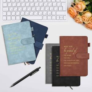 สมุดบันทึกปกแข็งลายหนัง A3 แบบสันห่วง สำหรับโปรโมชั่น ปิดด้วยแม่เหล็ก 80 แผ่น หน้ากระดาษคุณภาพสูง AF - Product Image 4