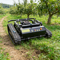 Tondeuse robotisée à chenilles, petite, télécommandée, à essence, démarrage électrique, pour coupe-herbe