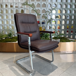 Modern Ergonomic Visitor CantileverGenuine Leather Luxury Conference Room <strong>Chair</strong>,executive Office Visitors <strong>Chairs</strong> Without Wheels - Product Image 3