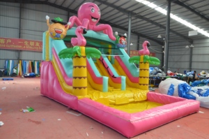 Custom Size <b>Indoor</b> PVC Inflatable Water <b>Slide</b> for Kids for Home School or Residential Outdoor Use with Water Spray! - Product Image 2