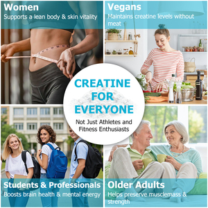 Creatina Micronizada Personalizada en Polvo para el Crecimiento Muscular, la Recuperación de la Fuerza y la Salud Cerebral, Apta para Veganos, para Todas las Edades - Product Image 5