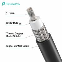 Câble d'instrumentation blindé PrimePro 1 cœur 600V, câble de commande de signal blindé à tresse de cuivre étamé pour capteurs d'automatisation PLC