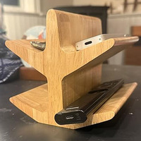Support de télécommande en bois à 2 niveaux, organisateur de bureau décoratif en bois pour téléphone, télécommande, lunettes, étagère de rangement moderne pour table