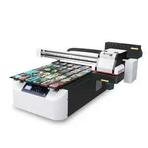 Rainbow Digital Printer uv metal wood glass PVC Crystal Sticker Flatbed a1 uv Printer with 3/4 DX8 print heads